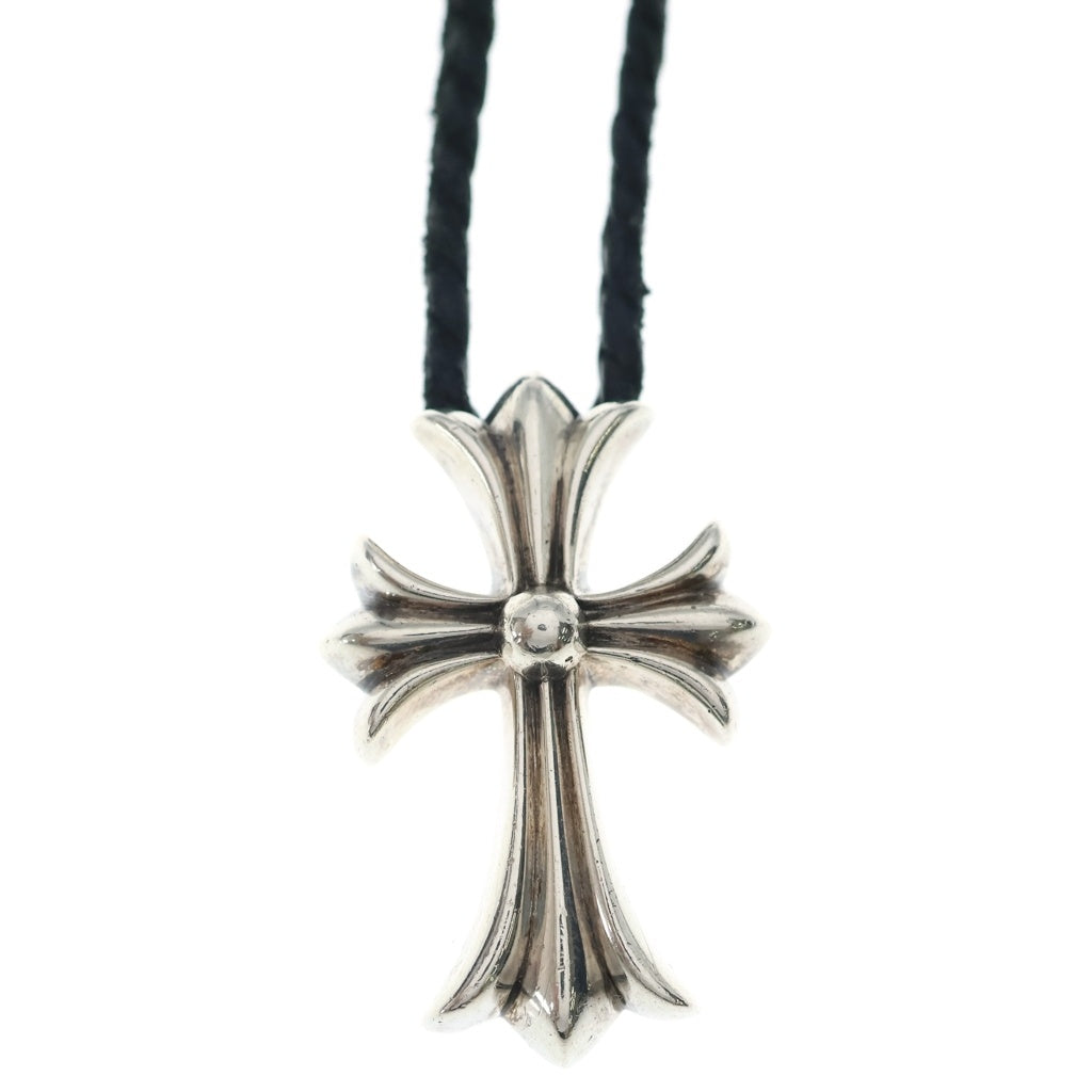 CHROME HEARTS(クロムハーツ) CH CRS SML CL スモールCHクロス ボロチップ レザーブレイド ネックレス シルバー/ブラック BCA217
