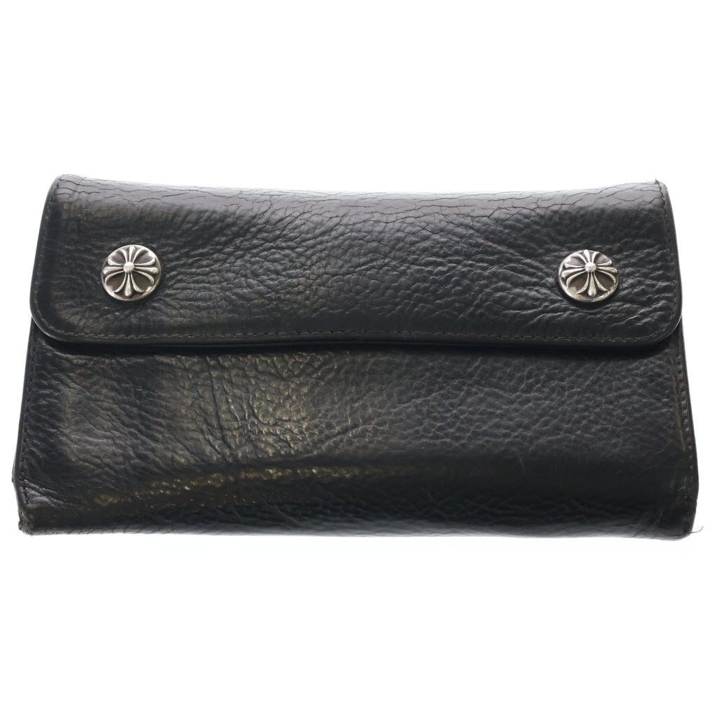CHROME HEARTS(クロムハーツ) WAVE ウェーブ レザーウォレット 財布 ブラック BCA375