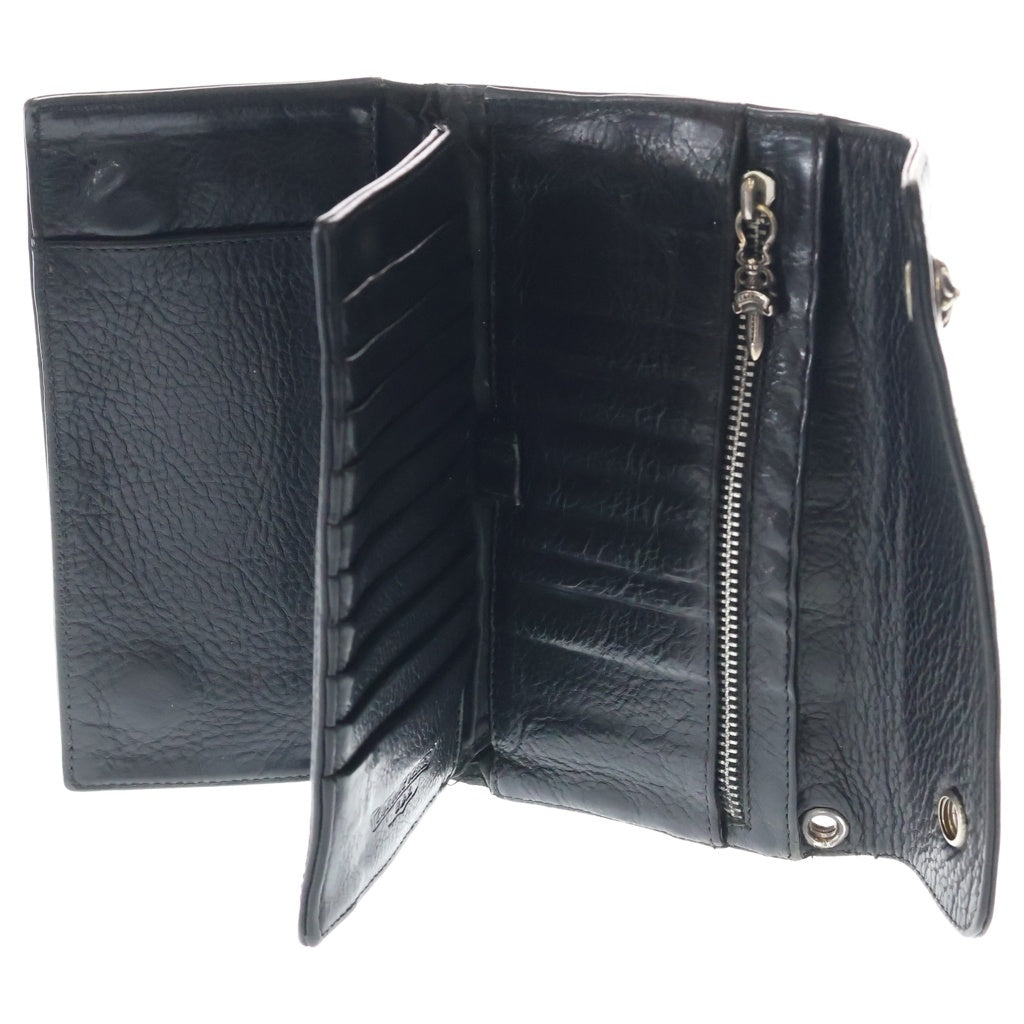 CHROME HEARTS(クロムハーツ) WAVE ウェーブ レザーウォレット 財布 ブラック BCA375