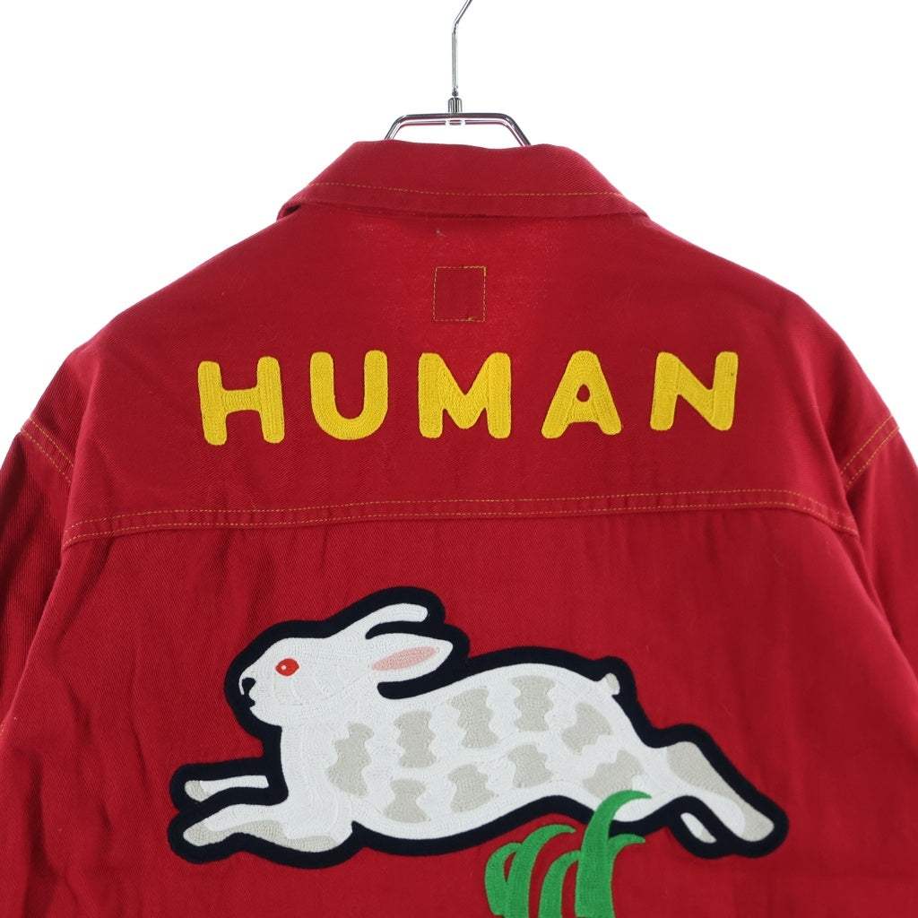 HUMAN MADE(ヒューマンメイド) RABBIT WORK JACKET ラビット ワークジャケット アウター レッド