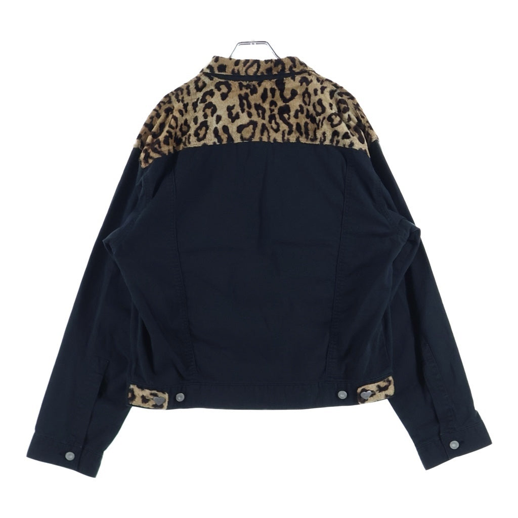 HUMAN MADE(ヒューマンメイド) LEOPARD DENIM JACKET レオパード デニムジャケット アウター ブラック/ブラウン