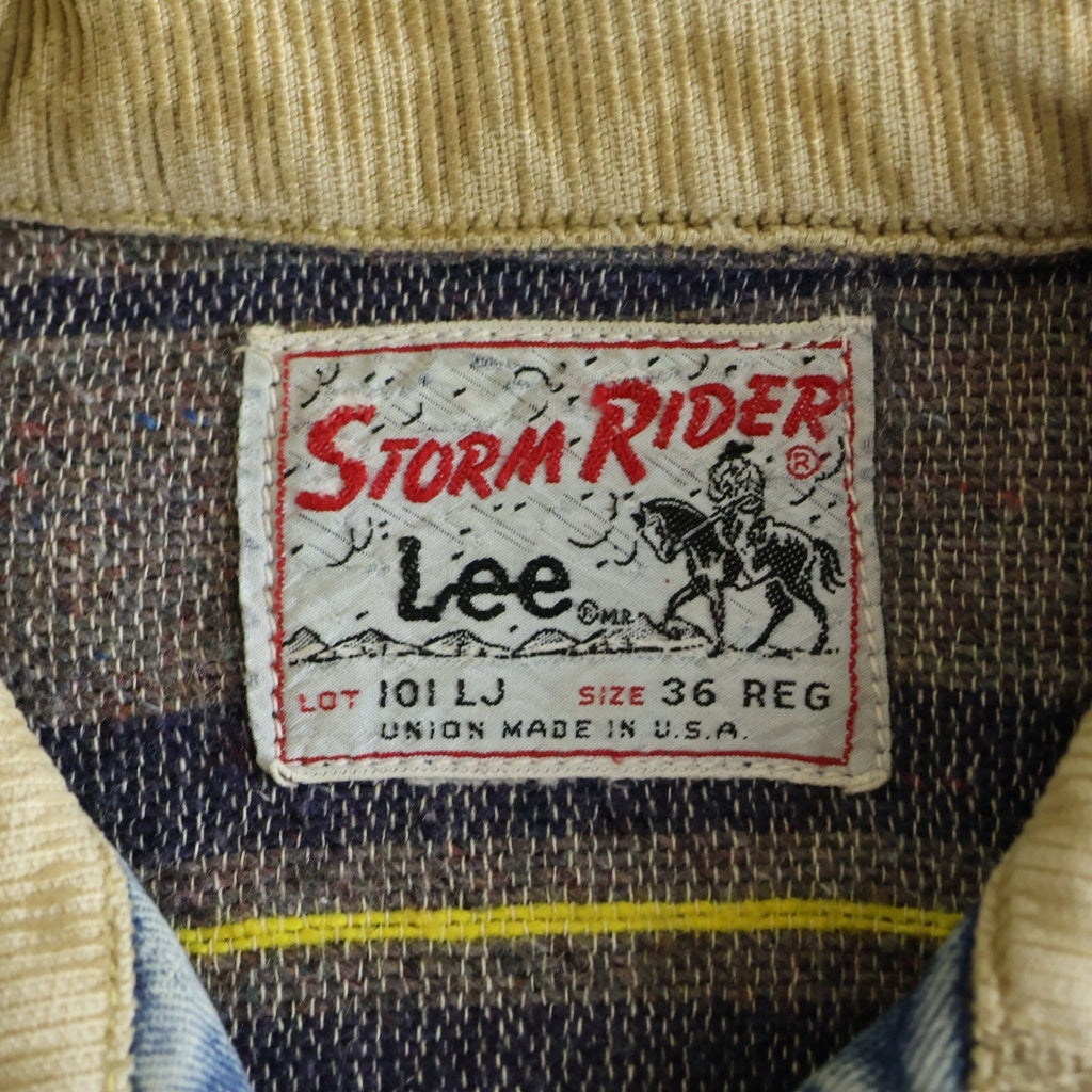 LEE(リー) 70s Storm Rider ストームライダー コーデュロイカラーデニムジャケット ライトブルー