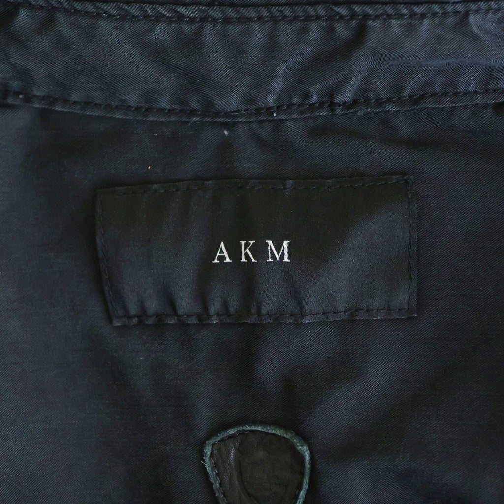 HTC(エイチティーシー) ×AKM Studs Western Shirts ×エーケーエム スタッズウエスタンシャツ ボタンダウン長袖シャツ ブラック