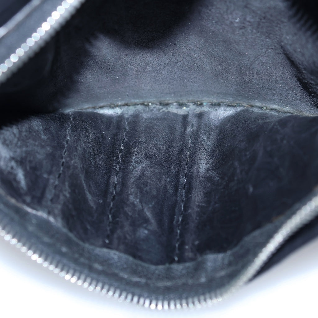 VAN AMBURG(ヴァンアンバーグレザーズ) 3 Fold Leather Wallet 3フォールドレザーウォレット スタッズ装飾3つ折り財布 ブラック/シルバー レディース