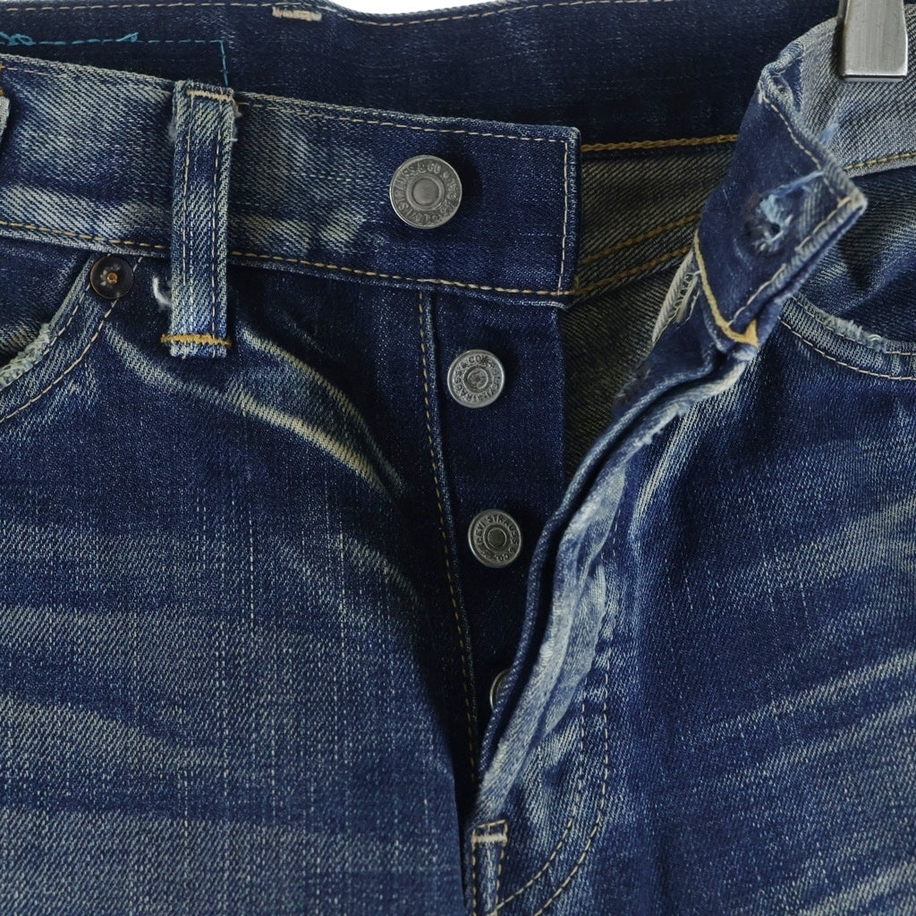 Levi's VINTAGE CLOTHING(リーバイス ビンテージ クロージング) LOT 66501 BIG E Lowlise Customized ビッグE ローライズカスタマイズド 復刻 2005年製 フライデニムパンツ J22 J29608 1105