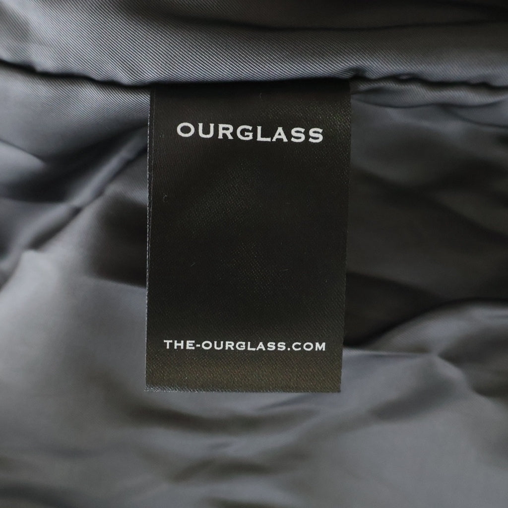 OURGLASS(アワーグラス) Power Shoulder Jacket パワーショルダージャケット ジップアップボックスシルエットジャケット ブラック