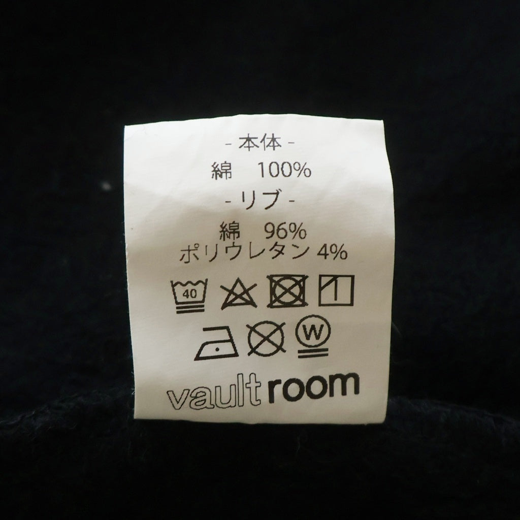 VAULTROOM(ボルトルーム) ×KUZUHA ChroNoiR HOODIE 葛葉 クロノワールフーディー ロゴ刺繍プルオーバースウェットパーカー ブラック