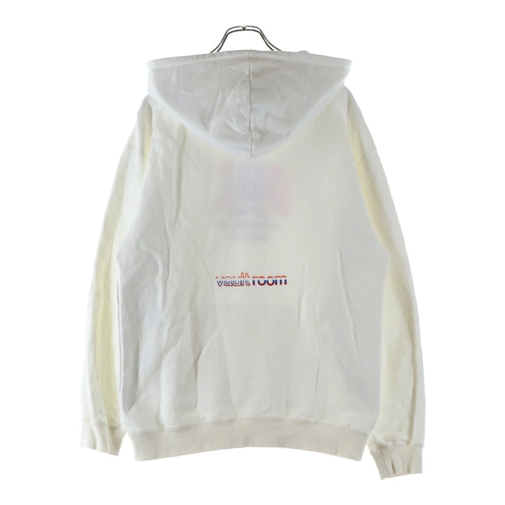 VAULTROOM(ボルトルーム) OGL OLYMPUS GEKI LOW HOODIE オリンパスゲキローフーディー ロゴ刺繍プルオーバースウェットパーカー ホワイト