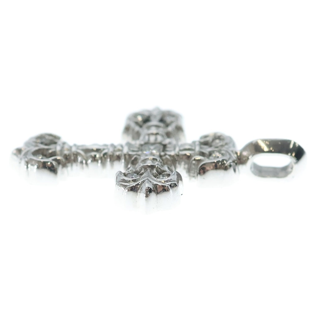 CHROME HEARTS(クロムハーツ) 18KWG CHARM FILIGREE TINY P DMND タイニーフィリグリー PAVEダイヤ シルバー ネックレストップ ホワイトゴールド