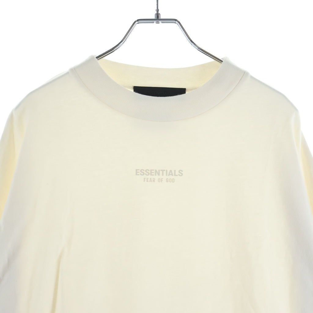 FEAR OF GOD ESSENTIALS(フィアオブゴッド エッセンシャルズ) Rubber Logo L/S Tee ラバーロゴロングスリーブTシャツ クルーネック長袖Tシャツ カットソー ホワイト