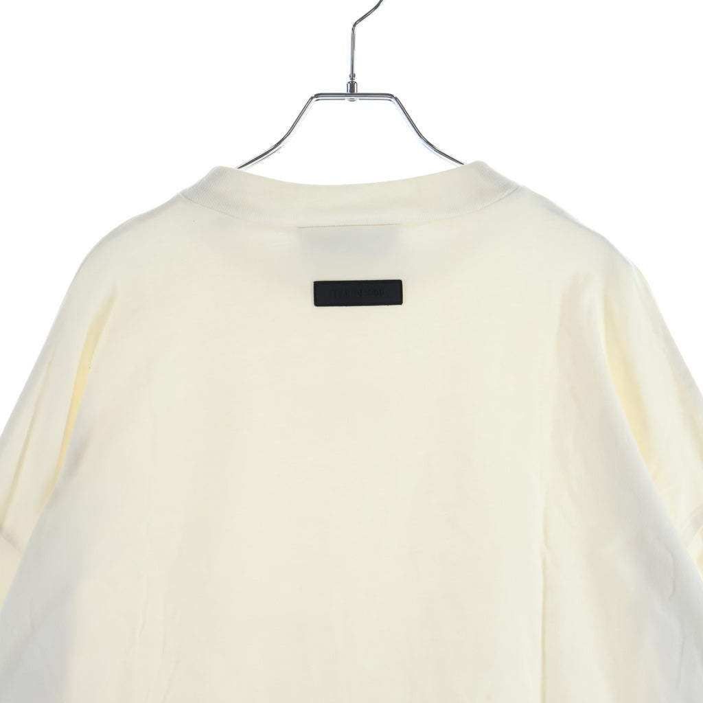 FEAR OF GOD ESSENTIALS(フィアオブゴッド エッセンシャルズ) Rubber Logo L/S Tee ラバーロゴロングスリーブTシャツ クルーネック長袖Tシャツ カットソー ホワイト