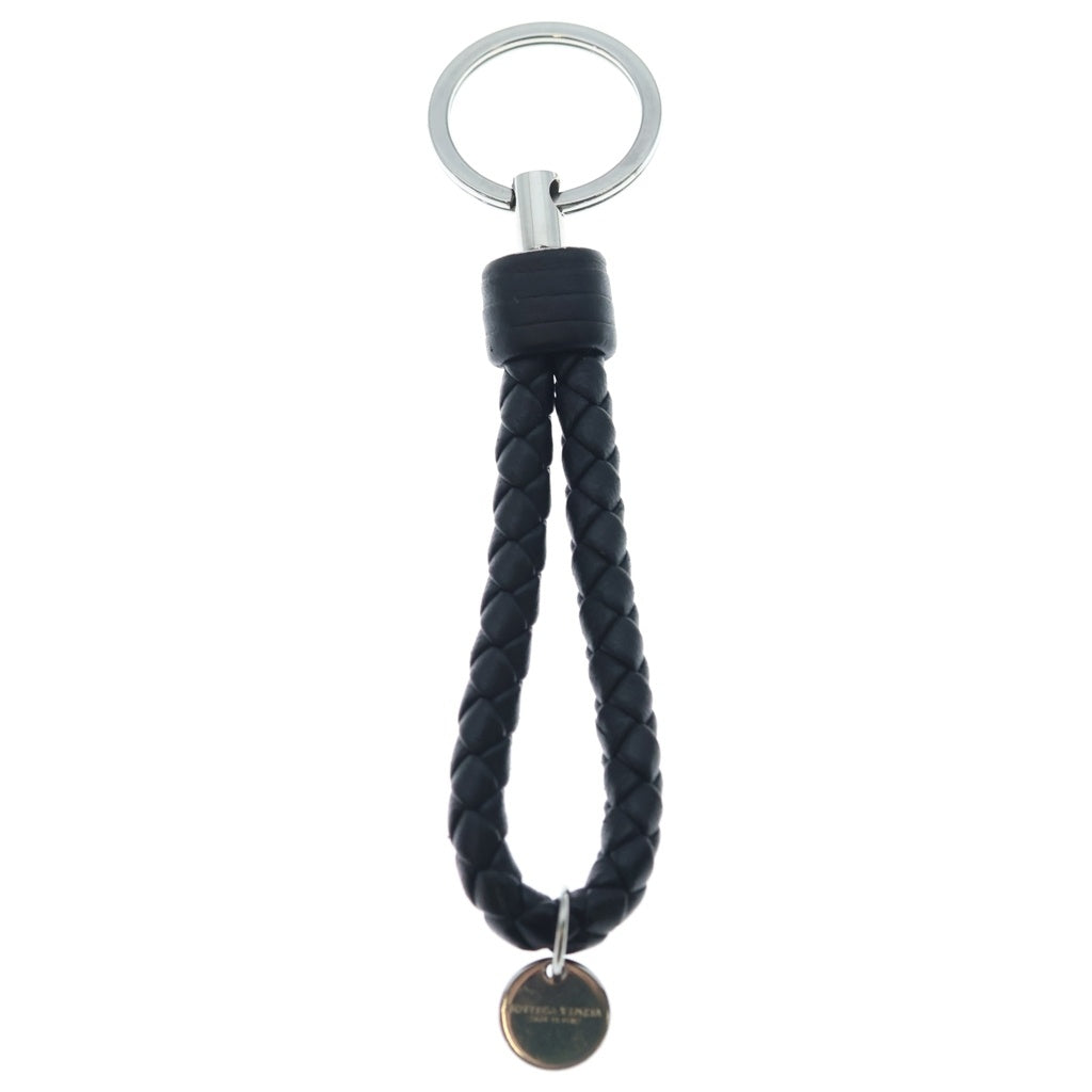BOTTEGA VENETA(ボッテガヴェネタ) Intrecciato Key Ring イントレチャートキーリング レザーキーホルダー ブラック