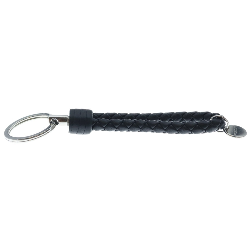 BOTTEGA VENETA(ボッテガヴェネタ) Intrecciato Key Ring イントレチャートキーリング レザーキーホルダー ブラック