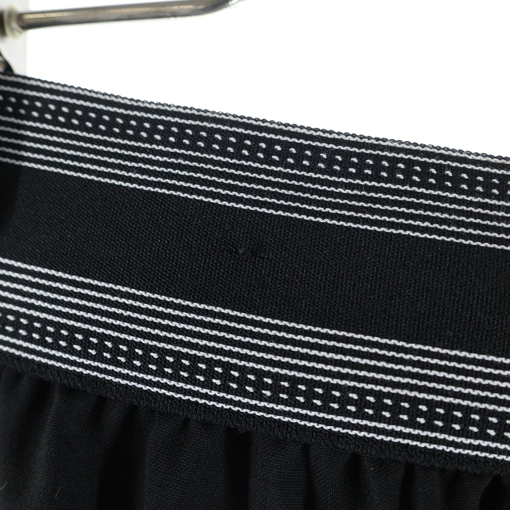 LOEWE(ロエベ) ロゴ刺繍 トラウザーズ クロップド パンツ S359Y04XBP ブラック