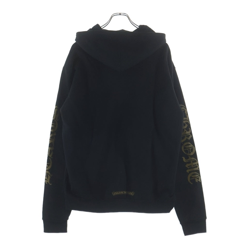 CHROME HEARTS(クロムハーツ) Vertical Logo Zip Up Hoodie バーティカルロゴジップアップパーカー ダガージップフーディー ブラック