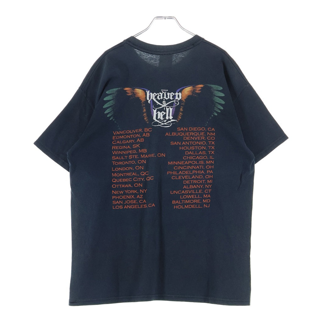 VINTAGE(ヴィンテージ) 00S BLACK SABBATH HEAVEN AND HELL ブラックサバス ヘブンアンドヘル 両面プリントクルーネック半袖Tシャツ ブラック