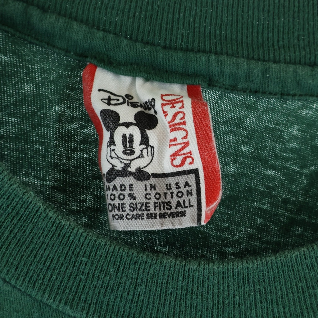 VINTAGE(ヴィンテージ) 90S DISNEY MAGIC KINGDAM T-Shirts ディズニー マジックキングダム フロントプリントクルーネック半袖Tシャツ グリーン