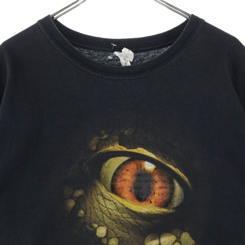 VINTAGE(ヴィンテージ) 90S WALKING WITH DINOSAURS DINO EYE T-Shirts ウォーキングウィズダイナソーズ フロントプリントクルーネック半袖Tシャツ ブラック