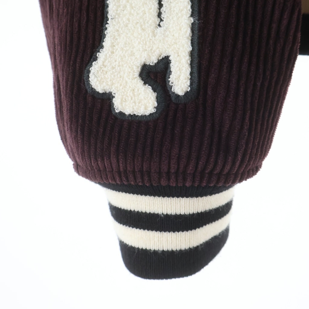 AMIRI(アミリ) Corduroy Bones Varsity Jacket コーデュロイボーンズバーシティジャケット SRPS23MOS010 ブラック/バーガンディ