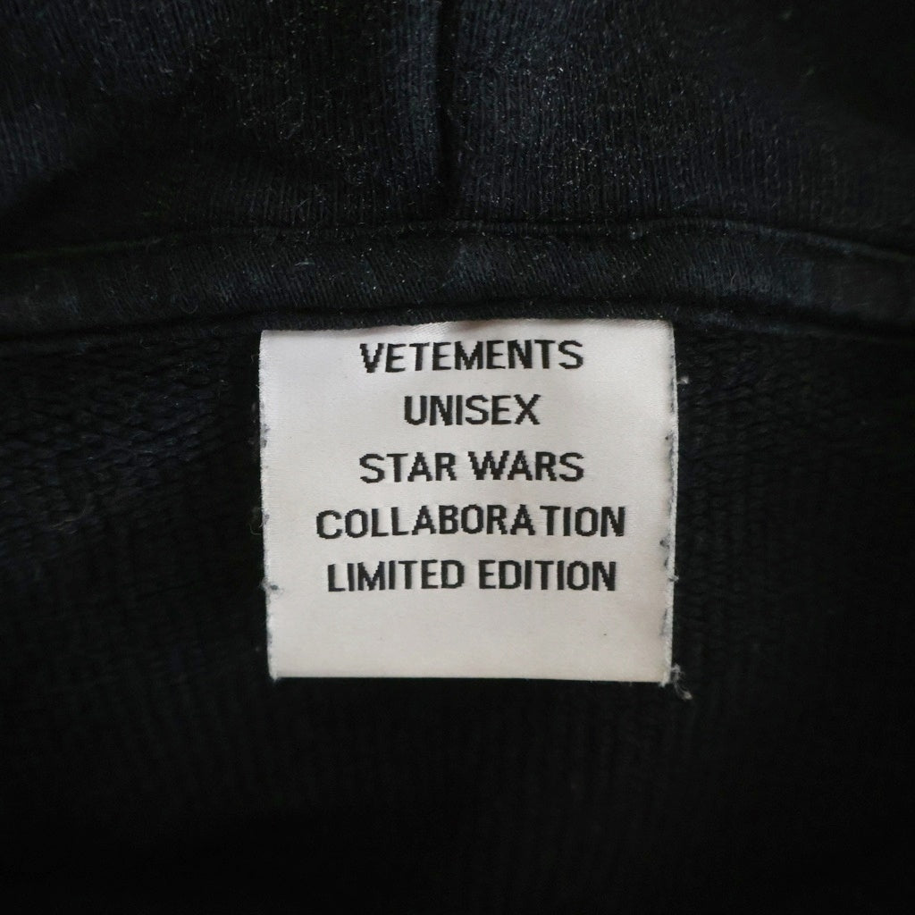 VETEMENTS(ヴェトモン) 19AW ×STARWARS Movie Poster 1 Hooded Shirt ×スターウォーズ ムービーポスター1フーディー プルオーバーパーカー USW21TR014 ブラック