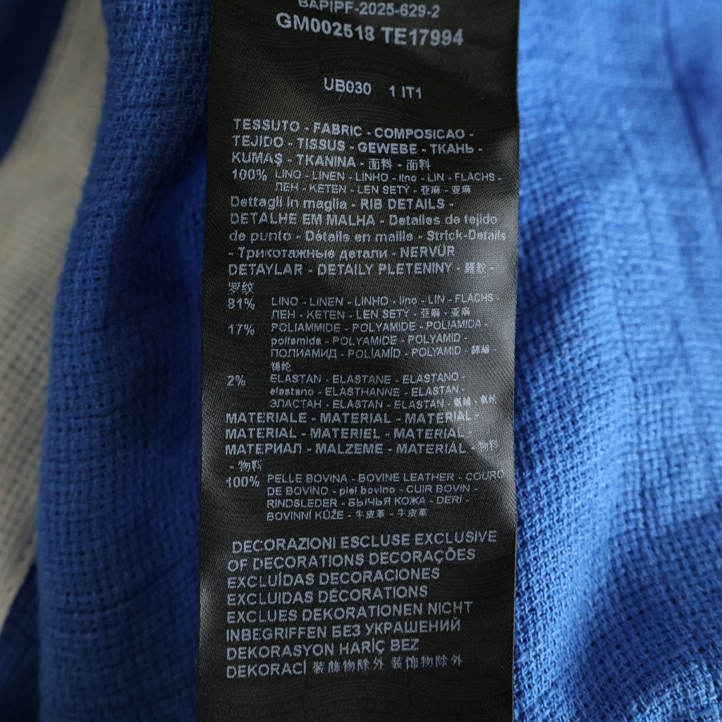 GIORGIO ARMANI(ジョルジオアルマーニ) ×KITH Open Weave Malik Jersey キス フロントLロゴデザイン オープン ウィーブ マリック ジャージーシャツ ブルー GM002518 TE17994