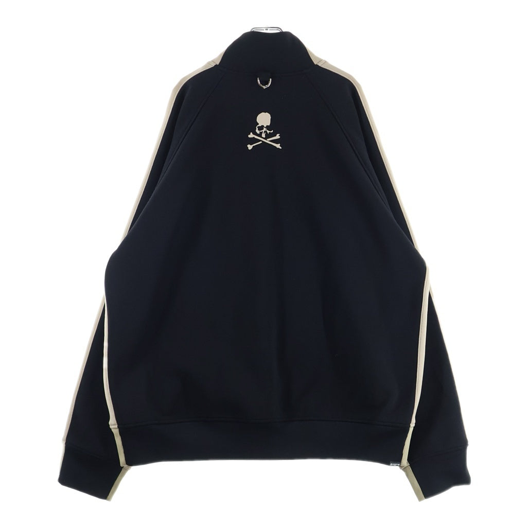 mastermind JAPAN(マスターマインドジャパン) 20AW Side Line Track Jacket サイドライントラックジャケット スカルロゴジップアップブルゾン MW20S05-BL033-605 ブラック/ベージュ