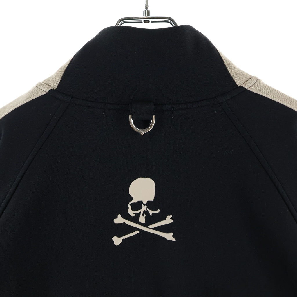 mastermind JAPAN(マスターマインドジャパン) 20AW Side Line Track Jacket サイドライントラックジャケット スカルロゴジップアップブルゾン MW20S05-BL033-605 ブラック/ベージュ
