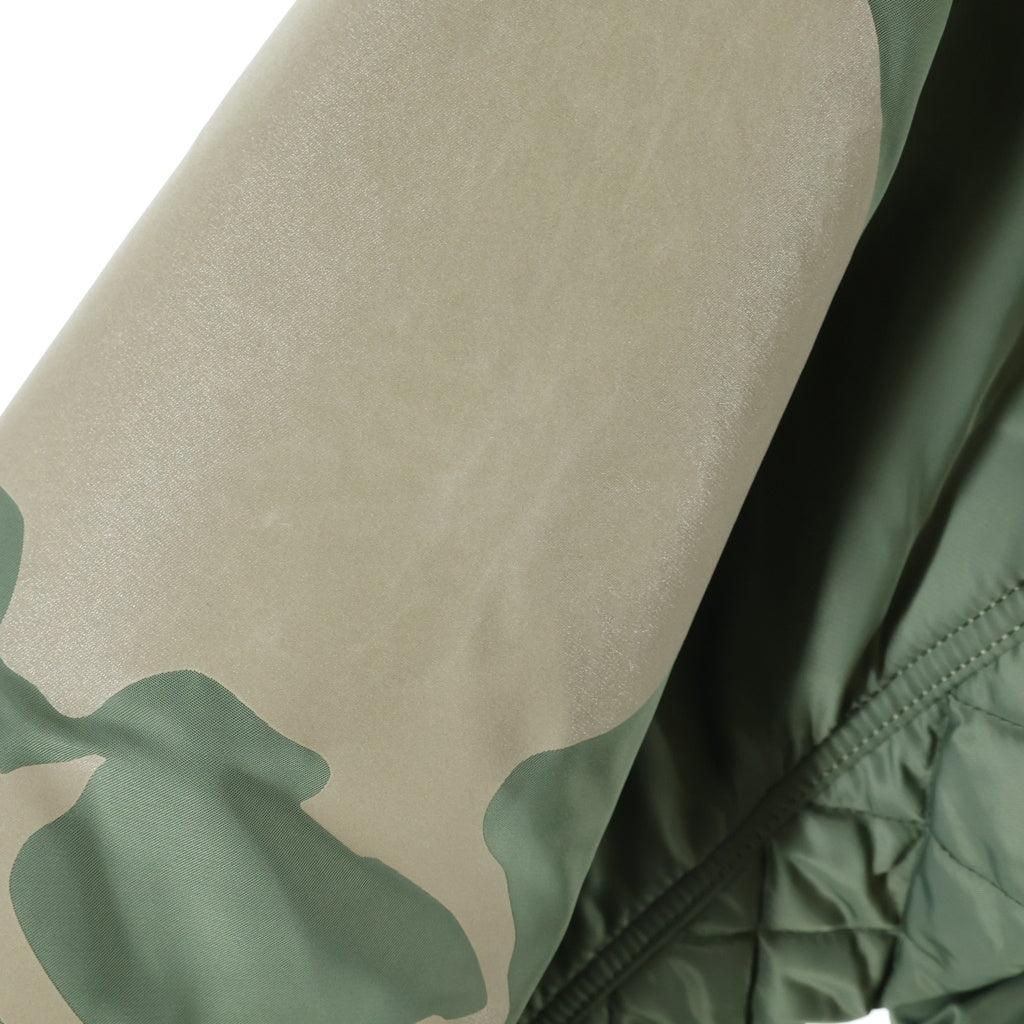 mastermind JAPAN(マスターマインドジャパン) ×ALPHA INDUSTRIES Back Quilted MA-1 Bomber Jacket バックキルテッドMA-1ボンバージャケット ロゴプリントナイロン中綿ブルゾン AAL-3732