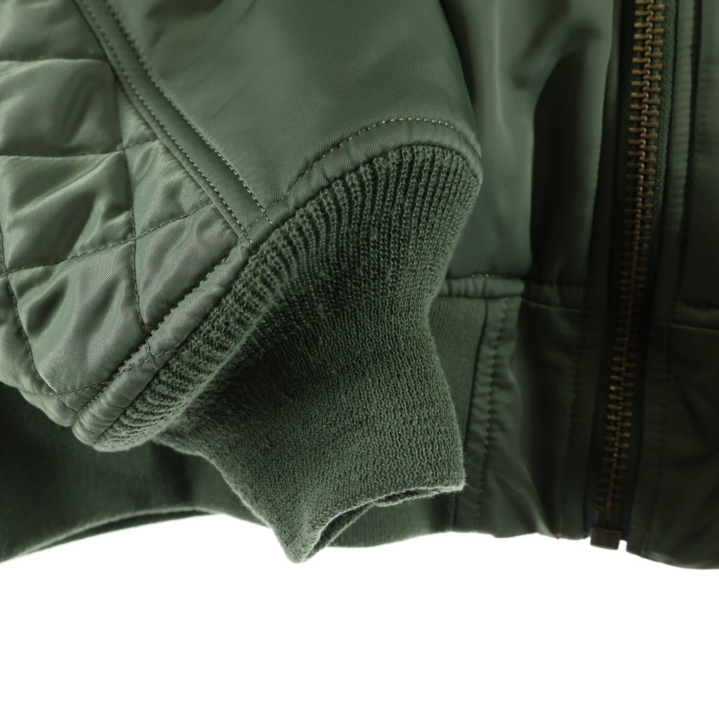mastermind JAPAN(マスターマインドジャパン) ×ALPHA INDUSTRIES Back Quilted MA-1 Bomber Jacket バックキルテッドMA-1ボンバージャケット ロゴプリントナイロン中綿ブルゾン AAL-3732