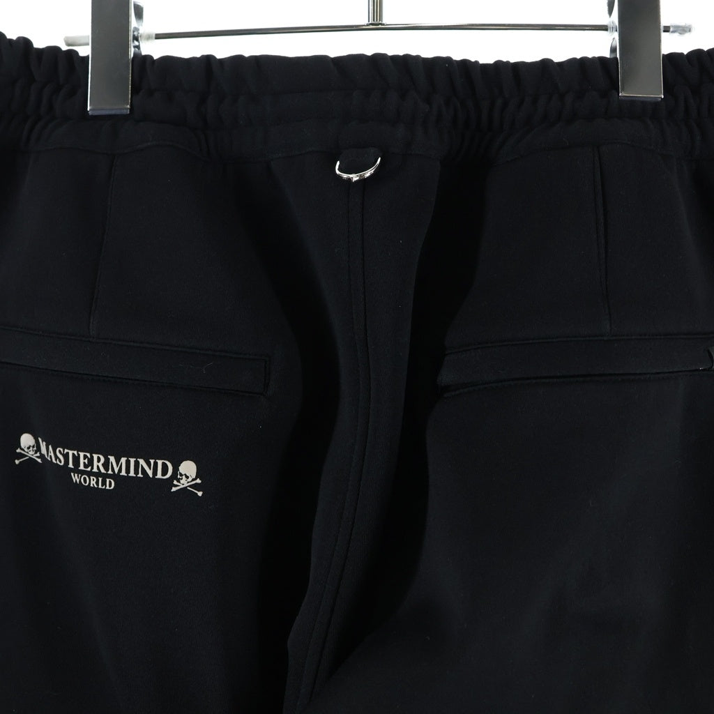 mastermind JAPAN(マスターマインドジャパン) 20AW Side Line Track Pants サイドライントラックパンツ スカルロゴドローストリングジョガーロングパンツ MW20S05-PA041-605 ブラック/ベージュ