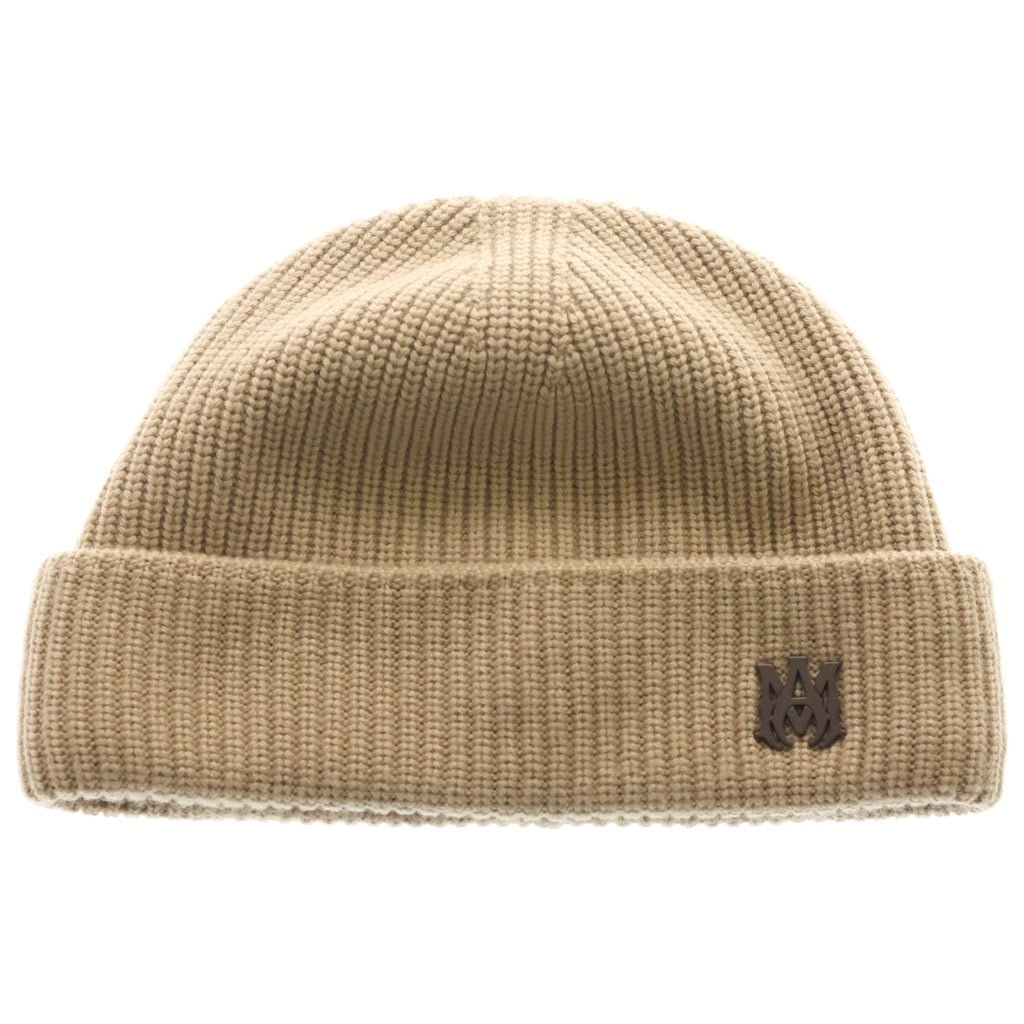 AMIRI(アミリ) 24AW MA BEANIE ロゴデザイン ニット帽 ビーニー 帽子 ベージュ AMHAEA1010