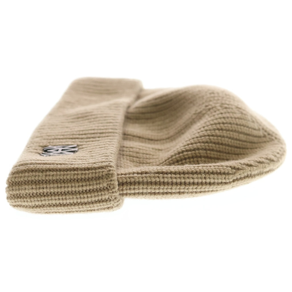 AMIRI(アミリ) 24AW MA BEANIE ロゴデザイン ニット帽 ビーニー 帽子 ベージュ AMHAEA1010