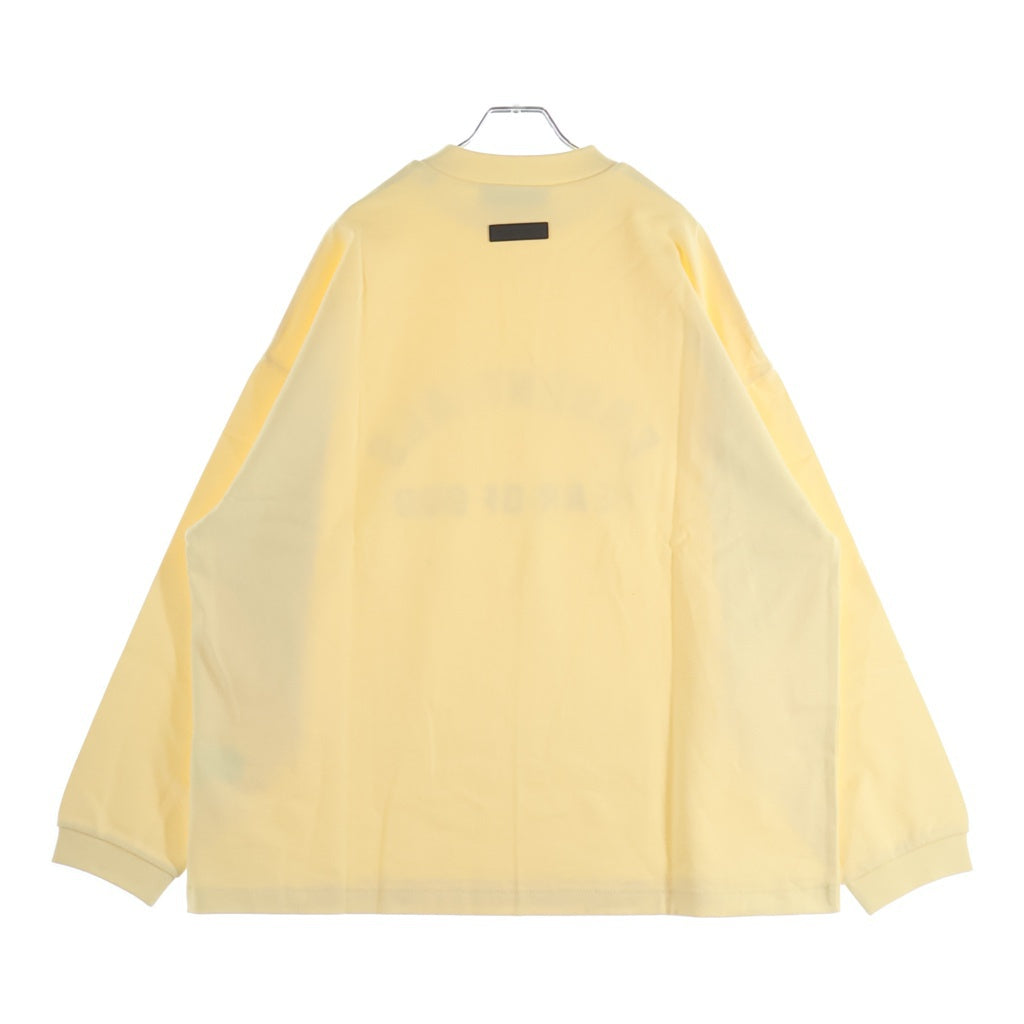 FEAR OF GOD ESSENTIALS(フィアオブゴッド エッセンシャルズ) Mock Neck L/S Tee モックネックロングスリーブTシャツ ラバーロゴ長袖Tシャツ イエロー