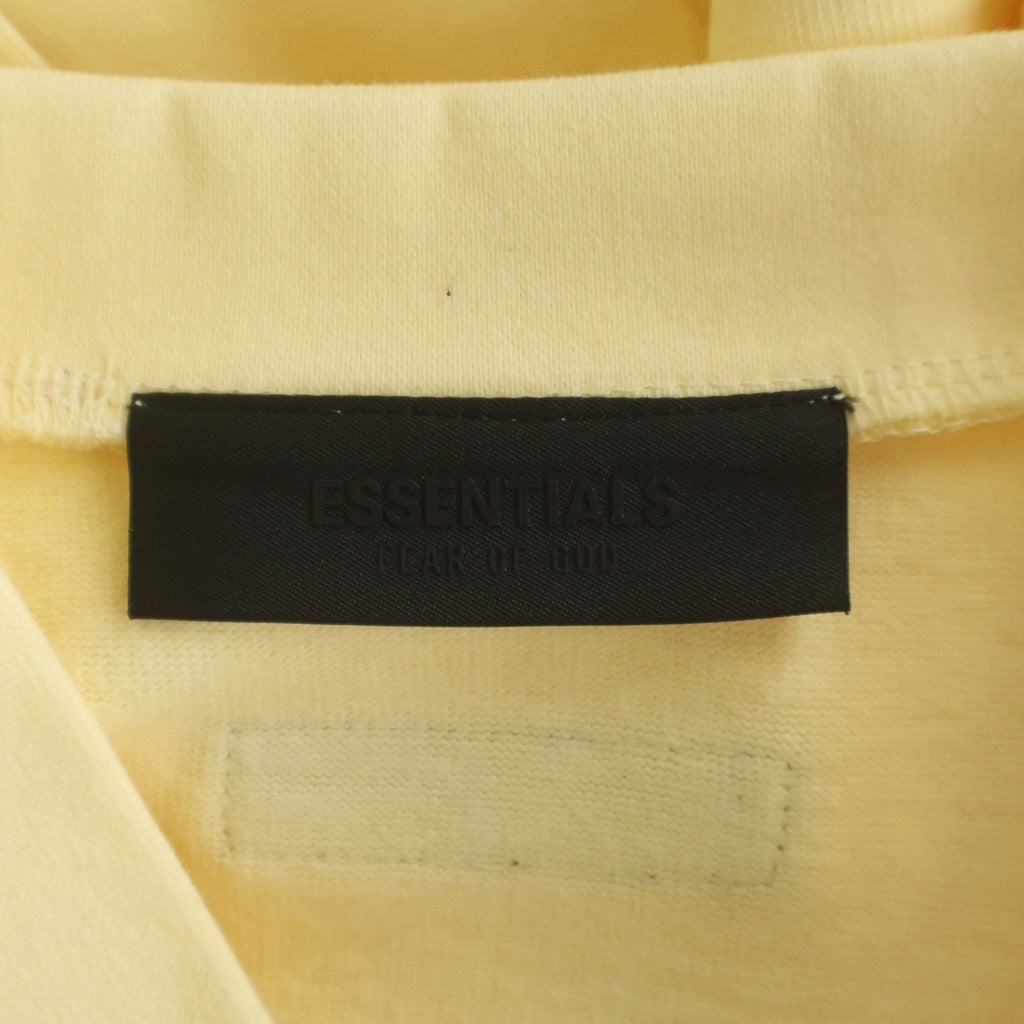 FEAR OF GOD ESSENTIALS(フィアオブゴッド エッセンシャルズ) Football Tee フットボールティー ラバーロゴVネックラグラン7分袖Tシャツ イエロー