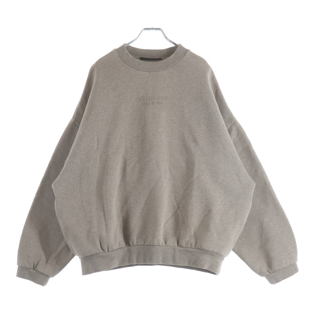 FEAR OF GOD ESSENTIALS(フィアオブゴッド エッセンシャルズ) Crewneck Sweatshirts クルーネックスウェットシャツ ラバーロゴスウェットトレーナー ブラウン