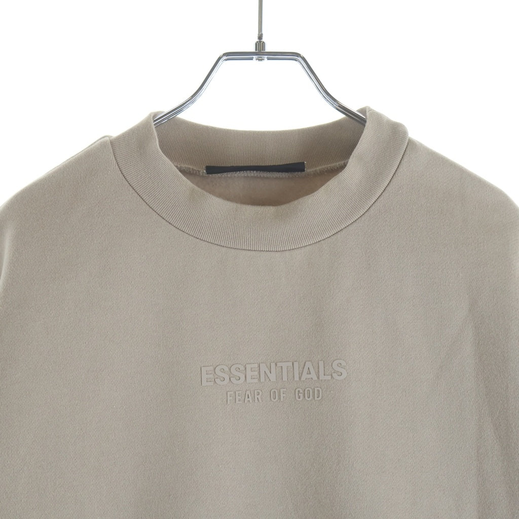 FEAR OF GOD ESSENTIALS(フィアオブゴッド エッセンシャルズ) Crewneck Sweatshirts クルーネックスウェットシャツ ラバーロゴスウェットトレーナー ベージュ