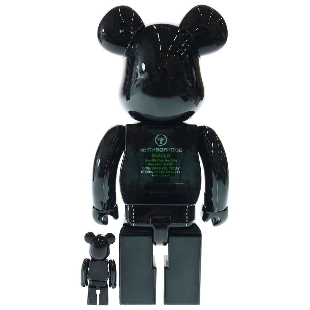 MEDICOM TOY(メディコムトイ) Bearbrick× Emotionally Unavailable × Neighborhood 100% 400% ベアブリック エモーショナリー アンアベイラブル ネイバーフッド フィギュア ブラック