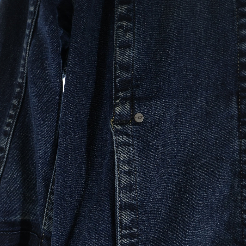 DIESEL(ディーゼル) Maxi dress in Rehab denim ジップアップ 長袖リハブデニム ロング ドレス ワンピース レディース インディゴ A19213