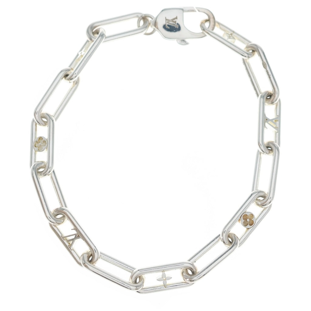 LOUIS VUITTON(ルイヴィトン) Sleek Monogram Bracelet スリークモノグラムブレスレット チェーンリンクブレスレット M1358L シルバー