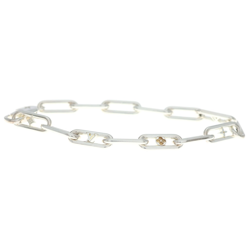 LOUIS VUITTON(ルイヴィトン) Sleek Monogram Bracelet スリークモノグラムブレスレット チェーンリンクブレスレット M1358L シルバー