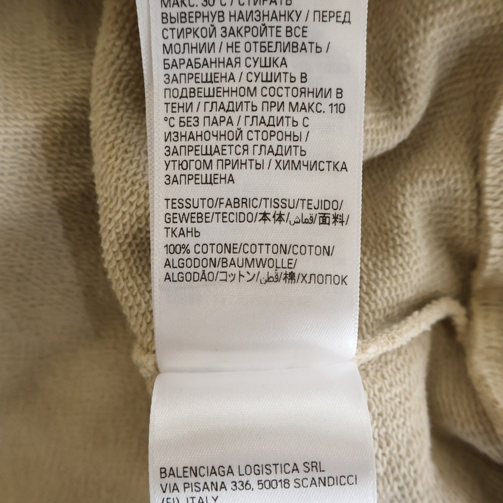 BALENCIAGA(バレンシアガ) METAL BB ZIP HOODIE メタルBB ジップアップフーディ パーカー 767857 TPVL4 ベージュ