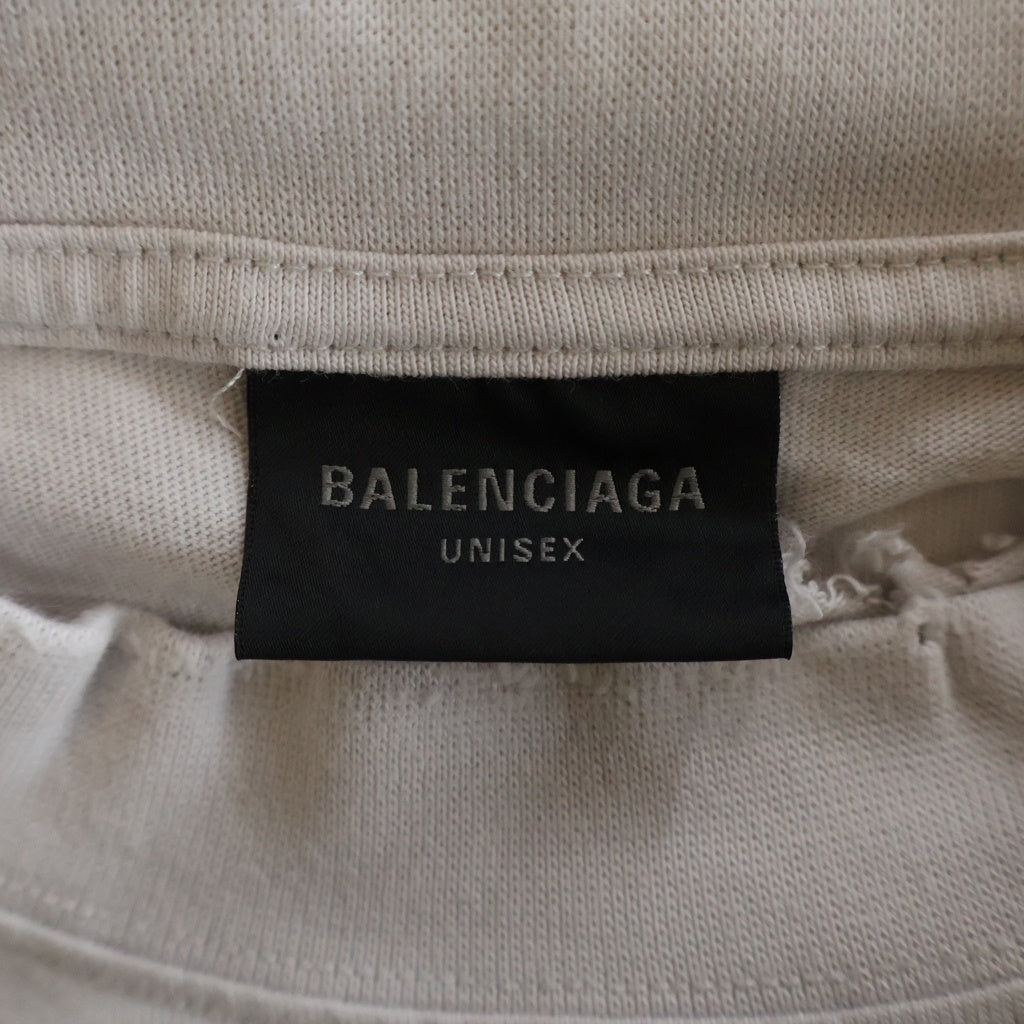 BALENCIAGA(バレンシアガ) Mirror Logo Oversized T-Shirt ミラーロゴ オーバーサイズ 半袖Tシャツ カットソー 739028 TQVN7 ホワイト