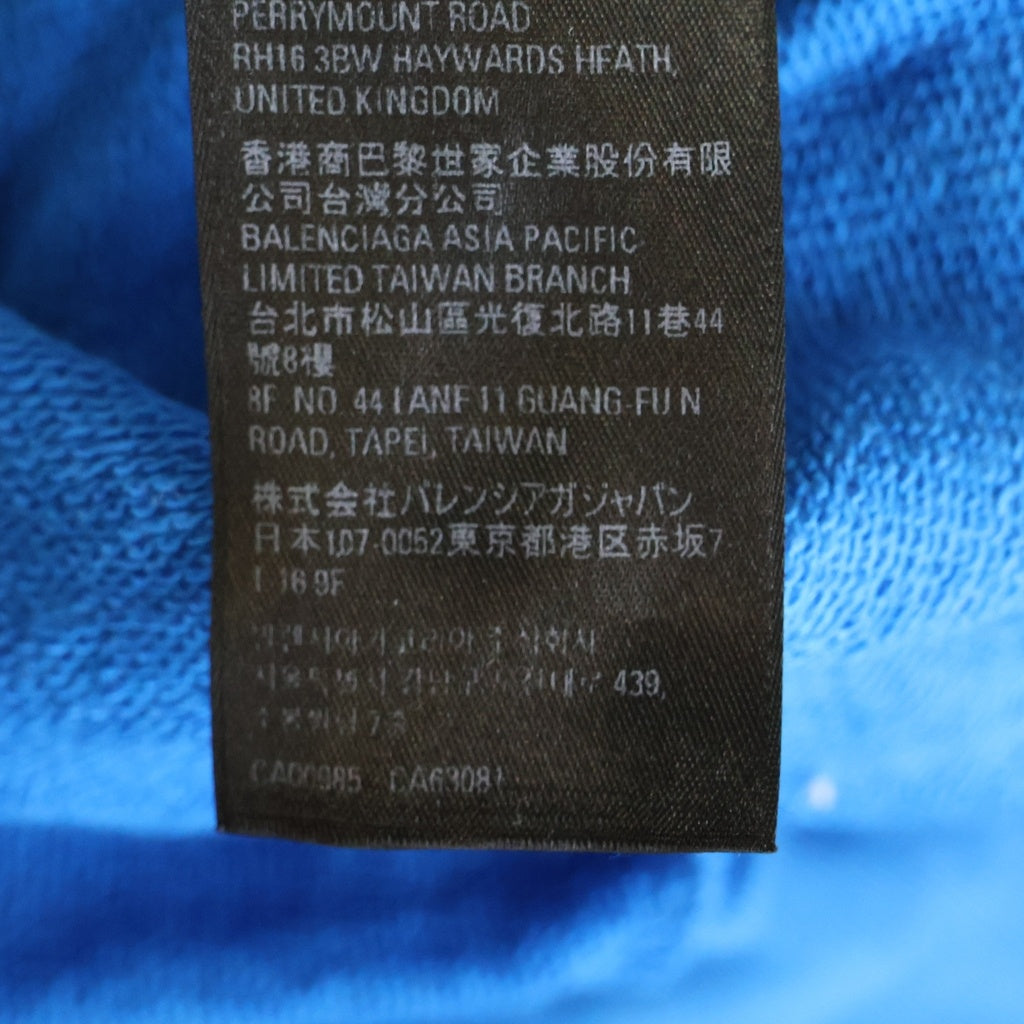 BALENCIAGA(バレンシアガ) 22AW ×adidas Hoodie Large Fit プルオーバー パーカー フーディー スウェット ブルー 729322 TNVN2
