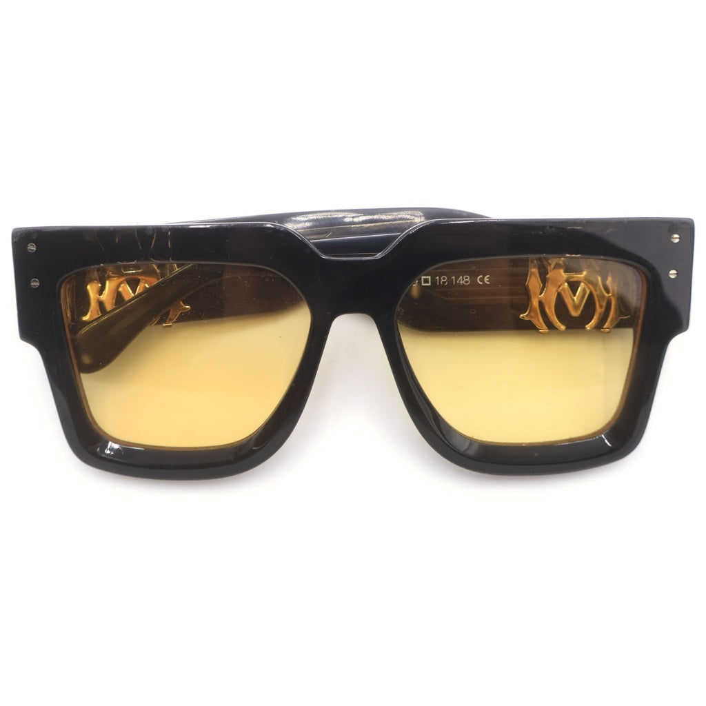 AMIRI(アミリ) JUMBO MA SUNGLASSES ジャンボ サイドロゴデザイン サングラス 眼鏡 メガネ ブラック/イエロー SRAMACSN1001