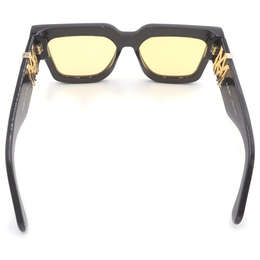 AMIRI(アミリ) JUMBO MA SUNGLASSES ジャンボ サイドロゴデザイン サングラス 眼鏡 メガネ ブラック/イエロー SRAMACSN1001