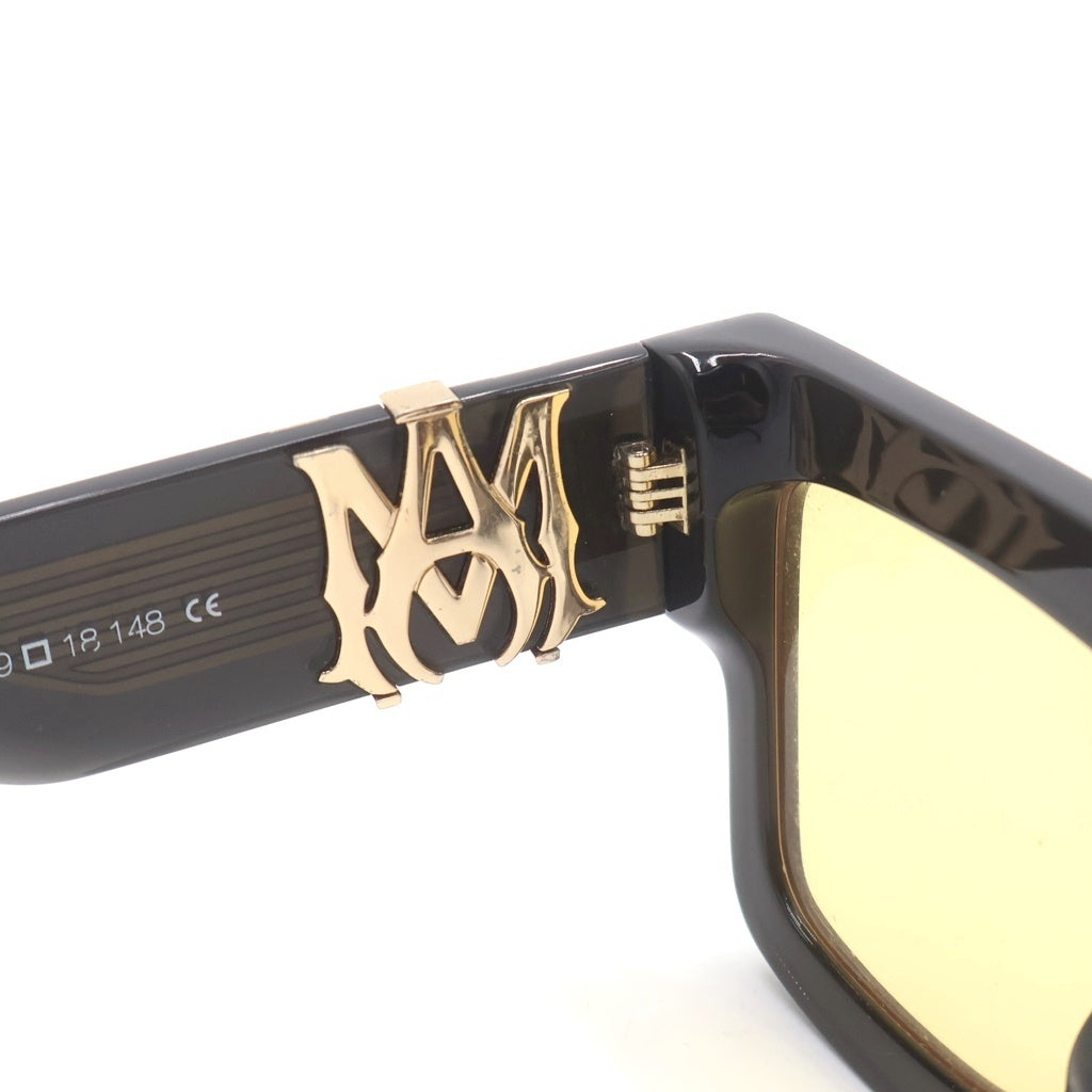 AMIRI(アミリ) JUMBO MA SUNGLASSES ジャンボ サイドロゴデザイン サングラス 眼鏡 メガネ ブラック/イエロー SRAMACSN1001