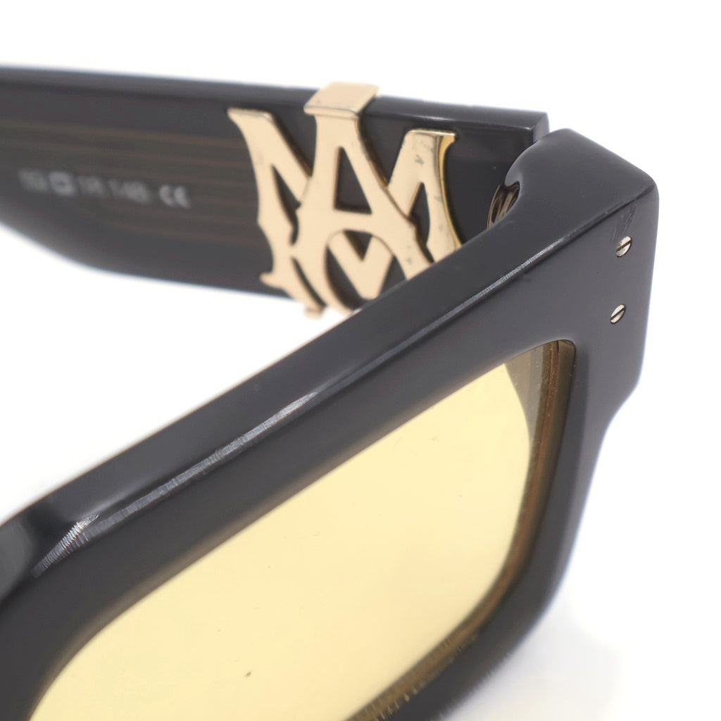 AMIRI(アミリ) JUMBO MA SUNGLASSES ジャンボ サイドロゴデザイン サングラス 眼鏡 メガネ ブラック/イエロー SRAMACSN1001