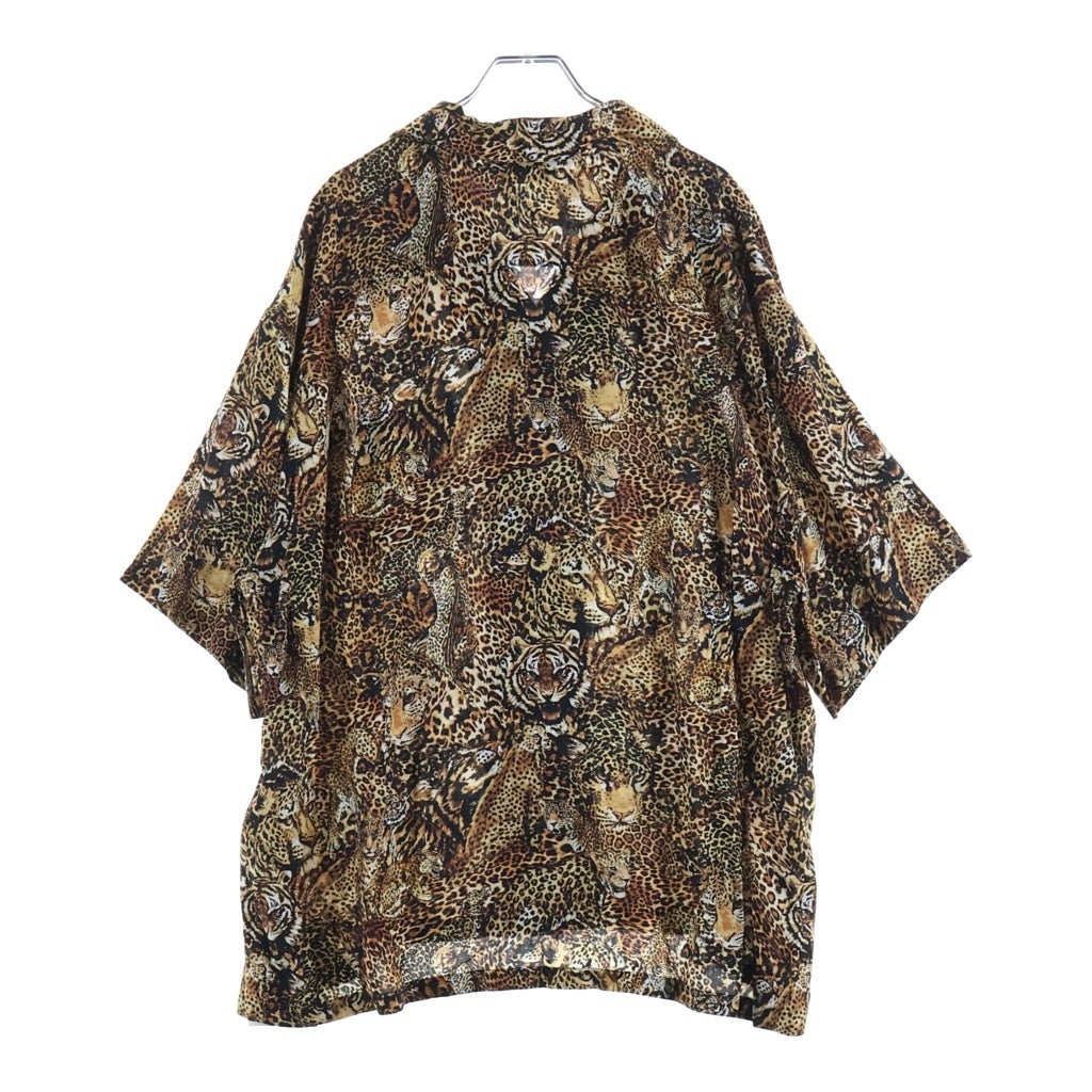 CELINE(セリーヌ) LEOPARD HAWAIIAN SS SHIRTS 2C517251S レオパード総柄 半袖開襟シャツ ブラウン