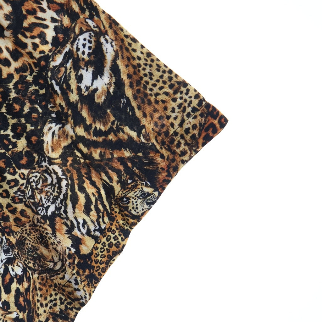 CELINE(セリーヌ) LEOPARD HAWAIIAN SS SHIRTS 2C517251S レオパード総柄 半袖開襟シャツ ブラウン