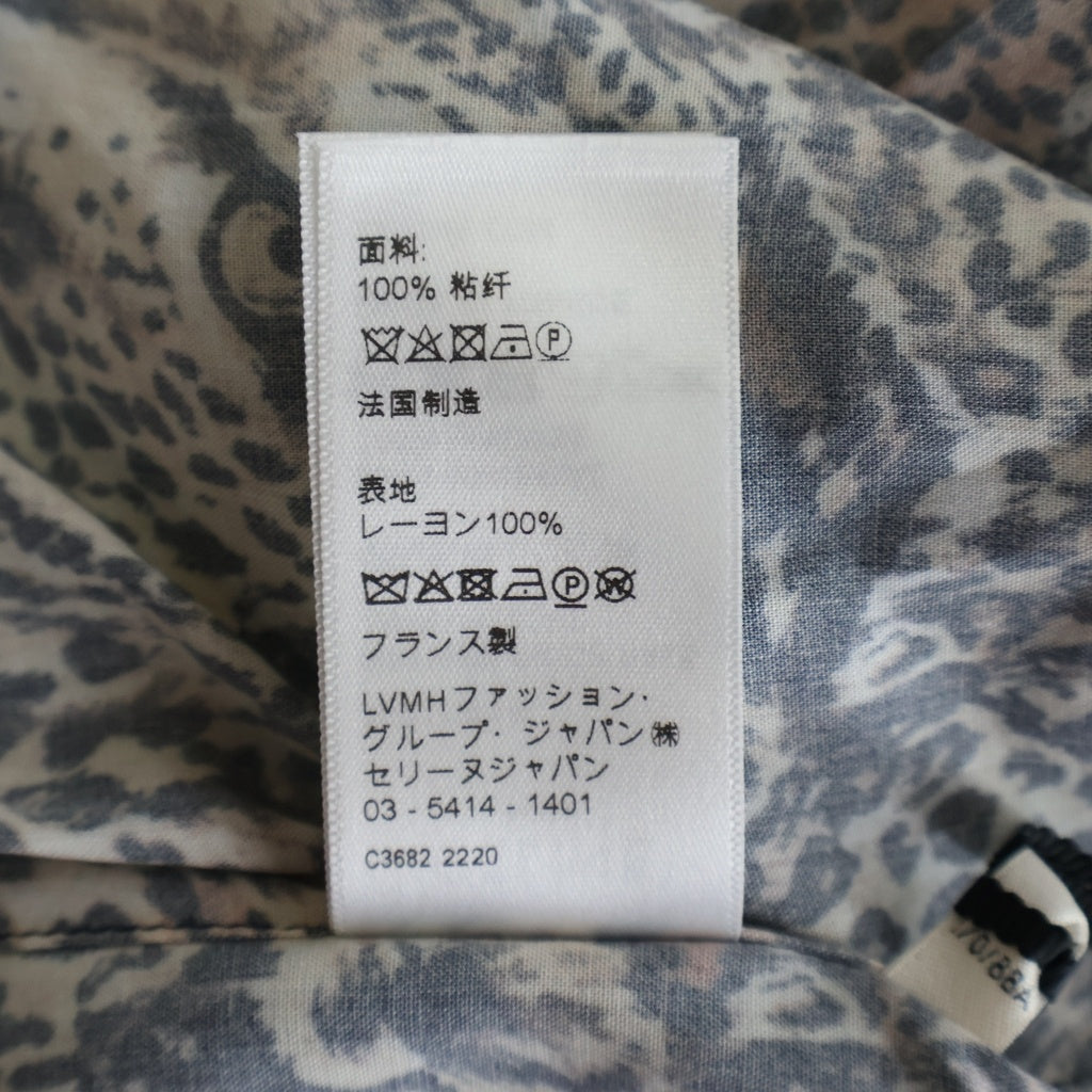 CELINE(セリーヌ) LEOPARD HAWAIIAN SS SHIRTS 2C517251S レオパード総柄 半袖開襟シャツ ブラウン